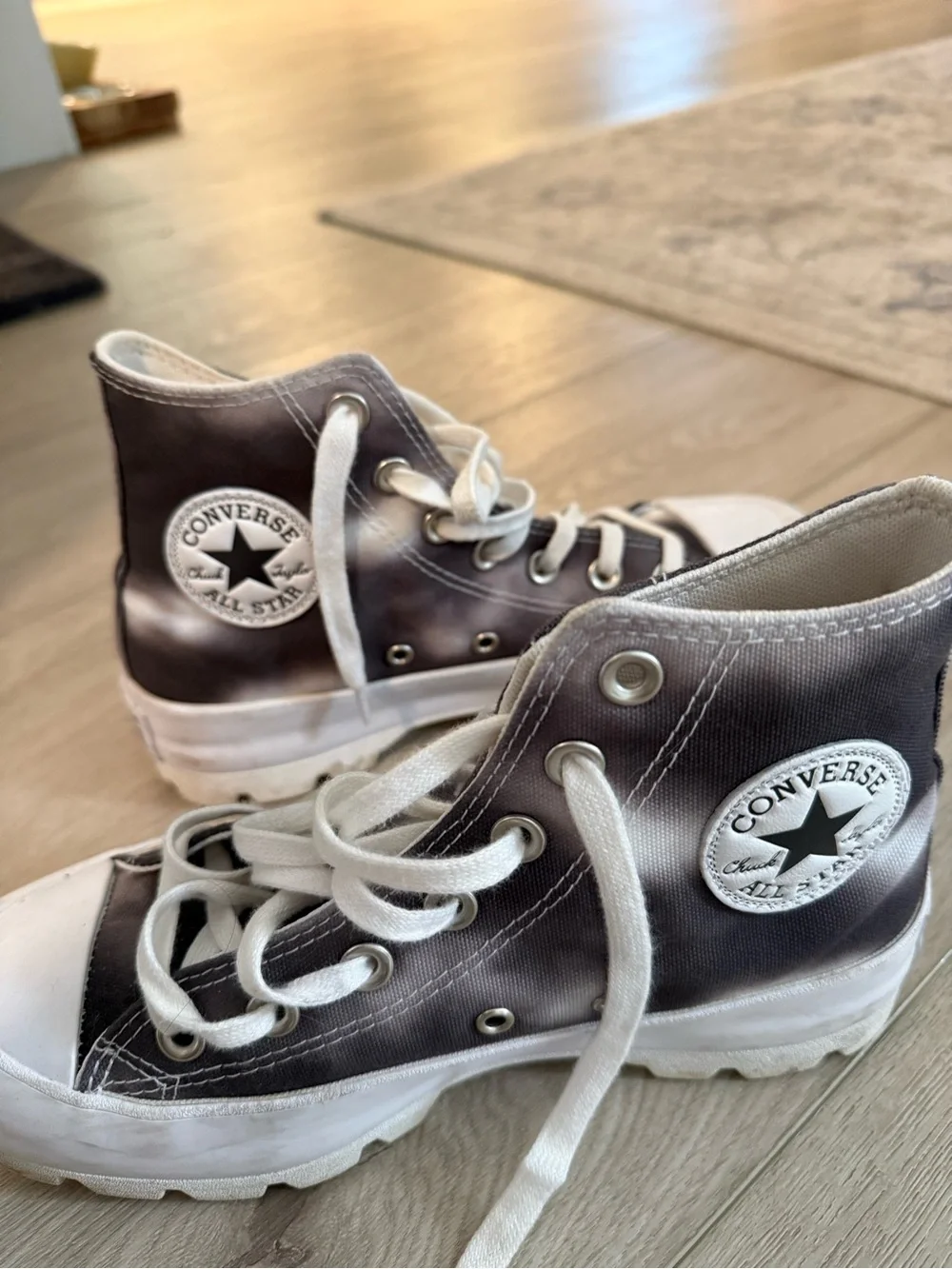 Converse High-Top Sneakers in Charcoal Gray